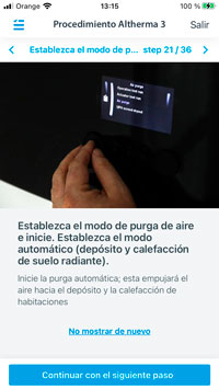 Asistene puesta en marcha