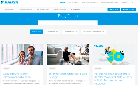 Daikin lanza un blog para acercar la climatización al usuario Daikin lanza un blog para acercar la climatización al usuario