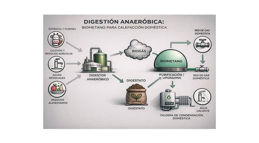 Biometano para calefaccion domestica