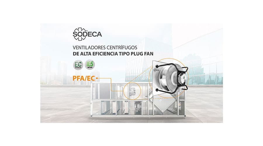 Ventiladores centrífugos de alta eficiencia tipo Plug Fan con motores IE5
